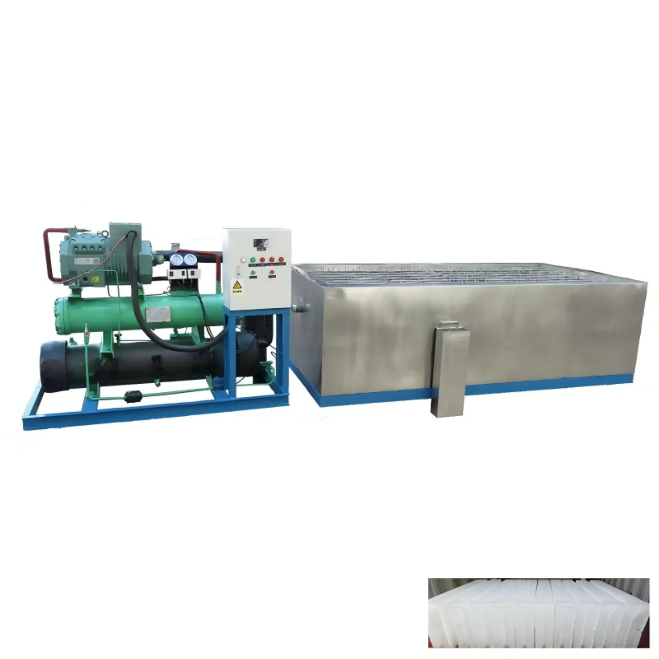 Eco Friendly Refrigeration Equipment Brine Type Block Ice Maker Machine for Marine Application