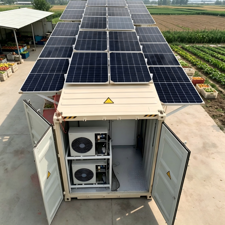 Inverter Energy Saving Cold Room Solar Freezer Cold Storage for Central Kitchen Food Preparation